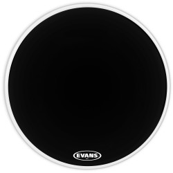 Evans MX1 Black Marching Bass Drum Head, 24 Inch