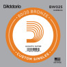 D'Addario BW025 Bronze Wound Acoustic Guitar Single String, .025