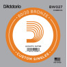 D'Addario BW027 Bronze Wound Acoustic Guitar Single String, .027
