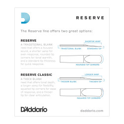 D'Addario Reserve Bb Clarinet Reeds, Strength 2.0, 10-pack DCR1020 D'Addario Woodwinds $26.37