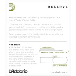 D'Addario Reserve Alto Saxophone Reeds, Strength 3.5, 10-pack DJR1035 D'Addario Woodwinds $33.28