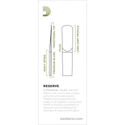D'Addario Reserve Tenor Saxophone Reeds, Strength 2.0, 5-pack DKR0520 D'Addario Woodwinds $24.97