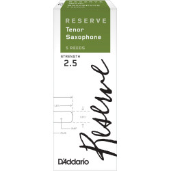 D'Addario Reserve Tenor Saxophone Reeds, Strength 2.5, 5-pack DKR0525 D'Addario Woodwinds $24.97