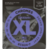 D'Addario ECG24-7 Chromes Flat Wound 7-String Electric Guitar Strings, Jazz Light, 11-65 ECG24-7 D'Addario $33.50