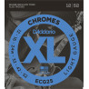D'Addario ECG25 Chromes Flat Wound Electric Guitar Strings, Light, 12-52