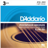 D'Addario EJ16-3D Phosphor Bronze Acoustic Guitar Strings, Light, 3 Sets EJ16-3D D'Addario $22.95