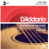 D'Addario EJ17-3D Phosphor Bronze Acoustic Guitar Strings, Medium, 13-56, 3 Sets EJ17-3D D'Addario $21.89