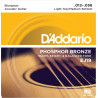 D'Addario EJ19 Phosphor Bronze Acoustic Guitar Strings, Bluegrass, 12-56 EJ19 D'Addario $9.99