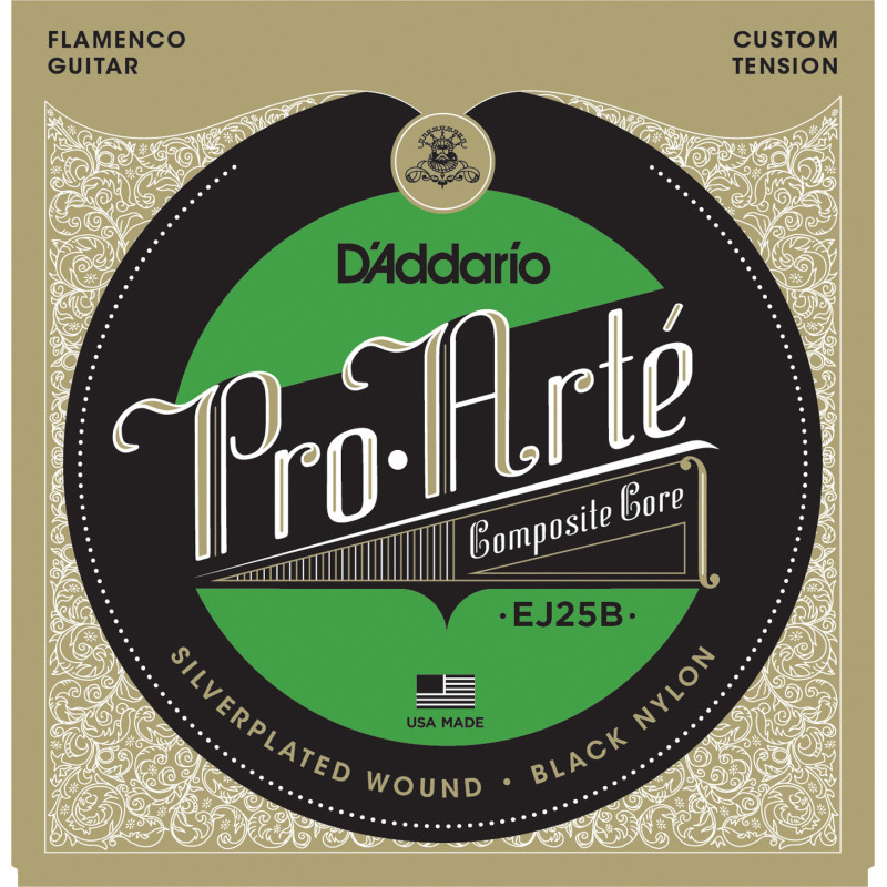 D'Addario EJ25B Pro-Arte Black Nylon Composite Flamenco Guitar Strings EJ25B D'Addario $23.49
