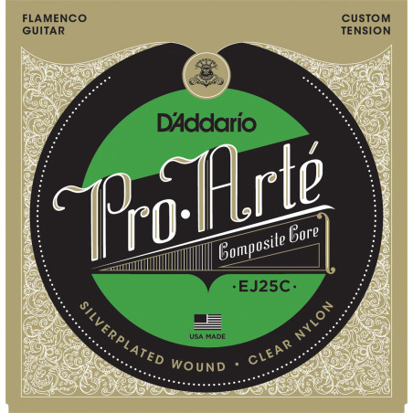 D'Addario EJ25C Pro-Arte Clear Nylon Composite Flamenco Guitar Strings