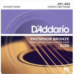 D'Addario EJ26 Phosphor Bronze Acoustic Guitar Strings, Custom Light, 11-52 EJ26 D'Addario $8.25