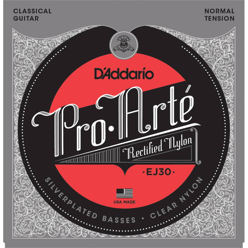 D'Addario EJ30 Classics Rectified Classical Guitar Strings, Normal Tension