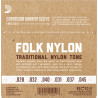 D'Addario EJ33 Folk Nylon Guitar Strings, Ball End, 80/20 Bronze/Clear Nylon Trebles EJ33 D'Addario $12.02