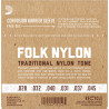D'Addario EJ34 Folk Nylon Guitar Strings, Ball End, 80/20 Bronze/Black Nylon Trebles EJ34 D'Addario $12.02