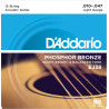 D'Addario EJ38 12-String Phosphor Bronze Acoustic Guitar Strings, Light, 10-47