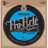 D'Addario EJ46-3D Pro-Arte Nylon Classical Guitar Strings, Hard Tension, 3 Sets