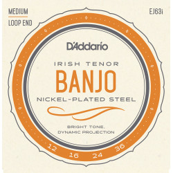 D'Addario EJ63i Irish Tenor Banjo Strings, Nickel, 9-30 EJ63i D'Addario $5.55