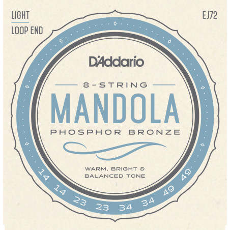 D'Addario EJ72 Phosphor Bronze Mandola Strings, Light, 14-49 EJ72 D'Addario $14.99