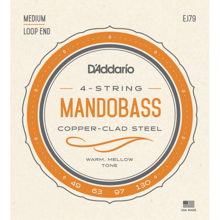 D'Addario J79 Copper Mandobass Strings, 49-130 EJ79 D'Addario $31.85