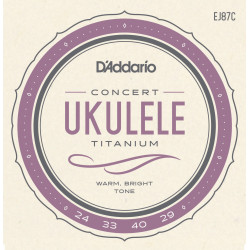 D'Addario EJ87C Titanium Ukulele Strings, Concert EJ87C D'Addario $6.05