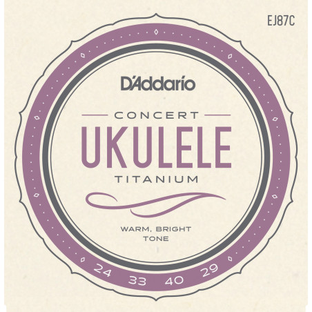 D'Addario EJ87C Titanium Ukulele Strings, Concert EJ87C D'Addario $6.05