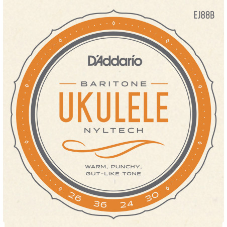 D'Addario EJ88B Nyltech Ukulele Strings, Baritone EJ88B D'Addario $9.38