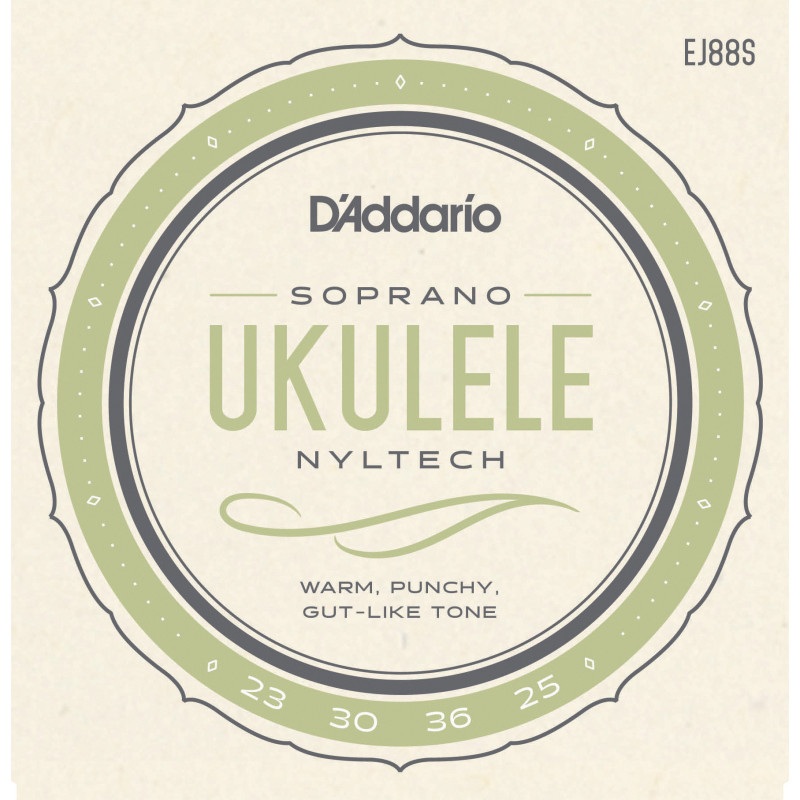 D'Addario EJ88S Nyltech Ukulele Strings, Soprano EJ88S D'Addario $7.50