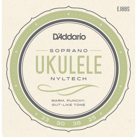 D'Addario EJ88S Nyltech Ukulele Strings, Soprano EJ88S D'Addario $7.50