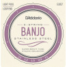 D'Addario EJS57 5-String Banjo Strings, Stainless Steel, Custom Medium, 11-22 EJS57 D'Addario $5.62
