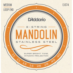 D'Addario EJS74 Mandolin Strings, Phosphor Bronze, Stainless Steel, 11-40 EJS74 D'Addario $8.45