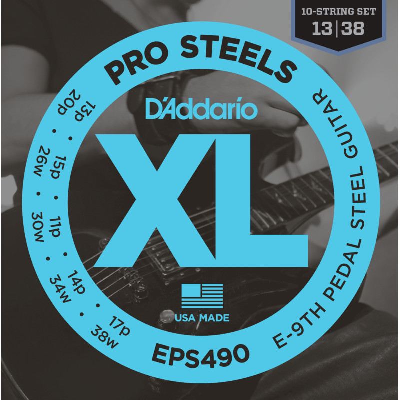 D'Addario EPS490 Pedal Steel Strings, E-9th EPS490 D'Addario $13.23