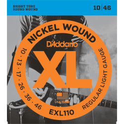 D'Addario EXL110 Nickel Wound Electric Guitar Strings, Regular Light, 10-46 EXL110 D'Addario $9.49