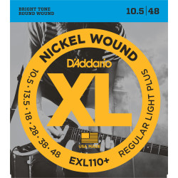 D'Addario EXL110+ Nickel Wound Electric Guitar Strings, Regular Light Plus, 10.5-48 EXL110+ D'Addario $9.49
