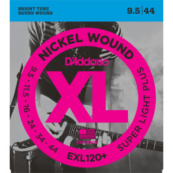 D'Addario EXL120+ Nickel Wound Electric Guitar Strings, Super Light Plus, 9.5-44 EXL120+ D'Addario $6.69