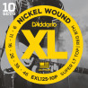 D'Addario EXL125-10P Nickel Wound Electric Guitar Strings, Super Light Top/Regular Bottom, 9-42, 10 Sets