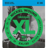 D'Addario EXL130 Nickel Wound Electric Guitar Strings, Extra-Super Light, 8-38
