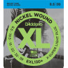 D'Addario EXL130+ Nickel Wound Electric Guitar Strings, Extra-Super Light Plus, 8.5-39