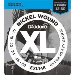 D'Addario EXL148 Nickel Wound Electric Guitar Strings, Extra-Heavy, 12-60 EXL148 D'Addario $9.99