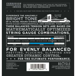 D'Addario EXL160BT Nickel Wound Bass Guitar Strings, Balanced Tension Medium, 50-120 EXL160BT D'Addario $27.29