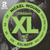 D'Addario EXL165TP Nickel Wound Bass Guitar Strings, Custom Light, 45-105, 2 Sets, Long Scale EXL165TP D'Addario $41.90