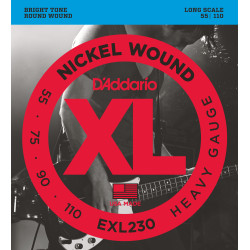D'Addario EXL230 Nickel Wound Bass Guitar Strings, Heavy, 55-110, Long Scale EXL230 D'Addario $29.99