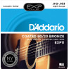 D'Addario EXP11 Coated Acoustic Guitar Strings, 80/20, Light, 12-53 EXP11 D'Addario $15.29