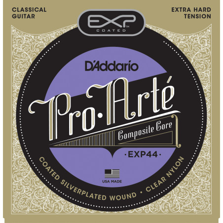 D'Addario EXP44 Coated Classical Guitar Strings, Extra Hard Tension EXP44 D'Addario $15.26