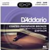 D'Addario EXP74CM Coated Phosphor Bronze Mandolin Strings, Custom Medium, 11.5-40