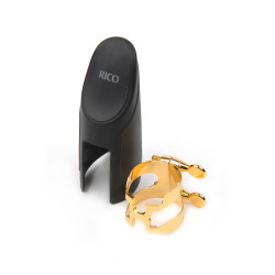 H-Ligature & Cap, Alto Sax, Gold-plated HAS1G D'Addario Woodwinds $61.50