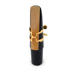 H-Ligature & Cap, Baritone Sax, Gold-plated (fits Graftonite mouthpieces) HBS1G D'Addario Woodwinds $67.11