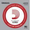D'Addario LE010 Plain Steel Loop End Single String, .010