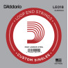 D'Addario LE018 Plain Steel Loop End Single String, .018