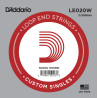 D'Addario LE020W Nickel Wound Loop End Single String, .020