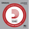 D'Addario LE028W Nickel Wound Loop End Single String, .028